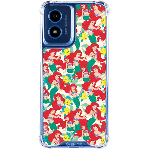 Disney The Little Mermaid Ariel and Flounder Pattern Moto G 5G (2024) Clear Case