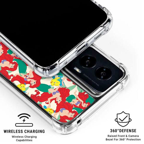 Disney The Little Mermaid Ariel and Flounder Pattern Moto G Power 5G (2024) Clear Case