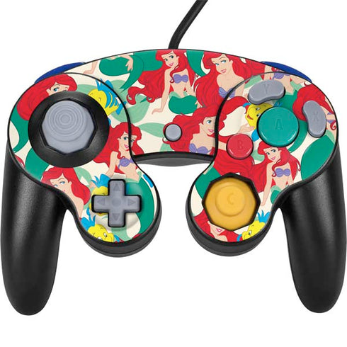 Disney The Little Mermaid Ariel and Flounder Pattern Nintendo Skins