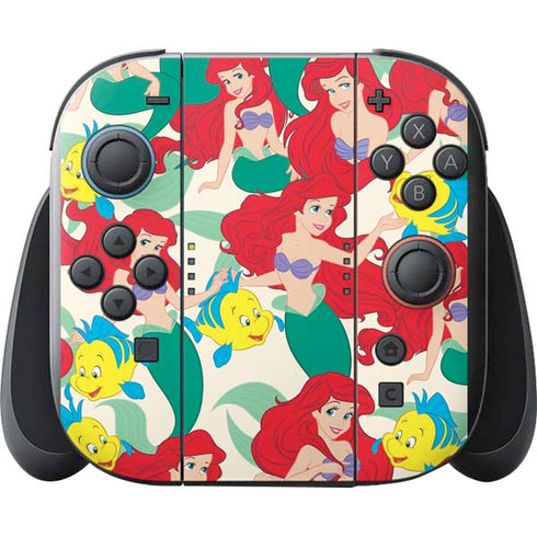 Disney The Little Mermaid Ariel and Flounder Pattern Nintendo Switch 2 (2025) with Joy-Con Skin