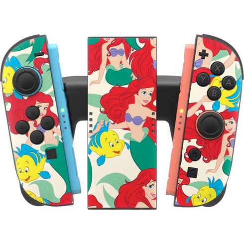 Disney The Little Mermaid Ariel and Flounder Pattern Nintendo Switch 2 (2025) Joy-Con Controller Skin