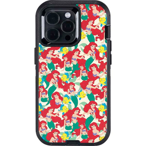 Disney The Little Mermaid Ariel and Flounder Pattern Otterbox Defender iPhone Skin