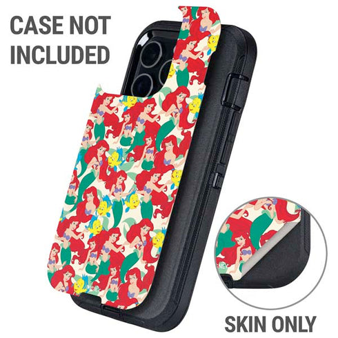 Disney The Little Mermaid Ariel and Flounder Pattern Otterbox Defender iPhone Skin