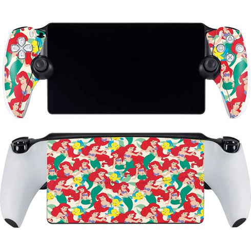 Disney The Little Mermaid Ariel and Flounder Pattern PlayStation Portal Remote Player Skin