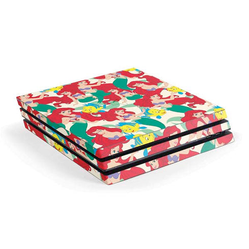 Disney The Little Mermaid Ariel and Flounder Pattern PlayStation PS4 Skins