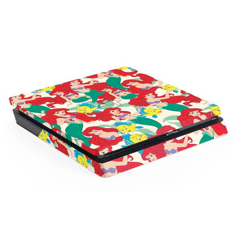 Disney The Little Mermaid Ariel and Flounder Pattern PlayStation PS4 Skins
