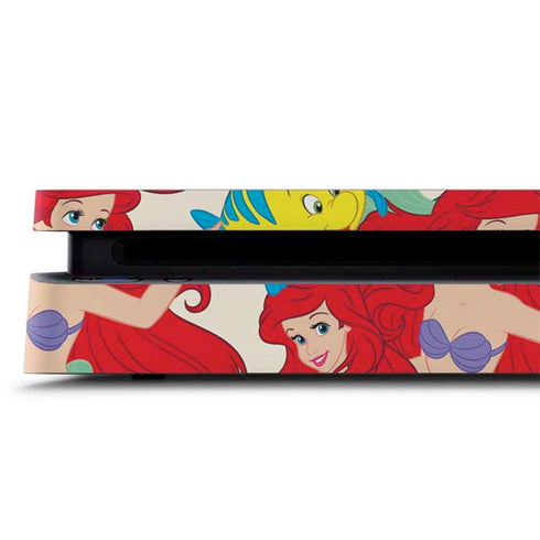 Disney The Little Mermaid Ariel and Flounder Pattern PS4 Slim Skin