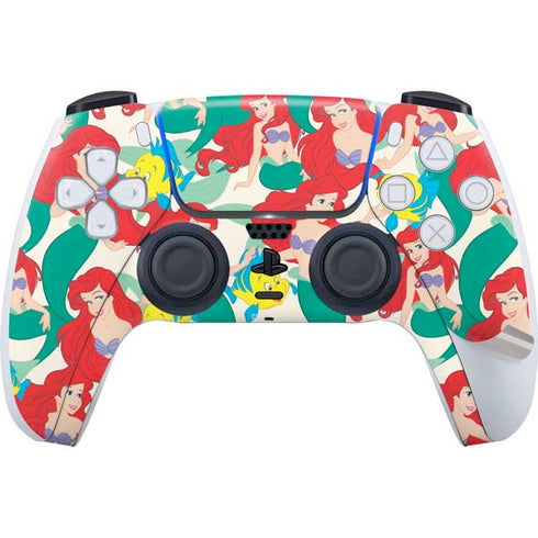 Disney The Little Mermaid Ariel and Flounder Pattern PS5 Pro Disk Bundle Skin