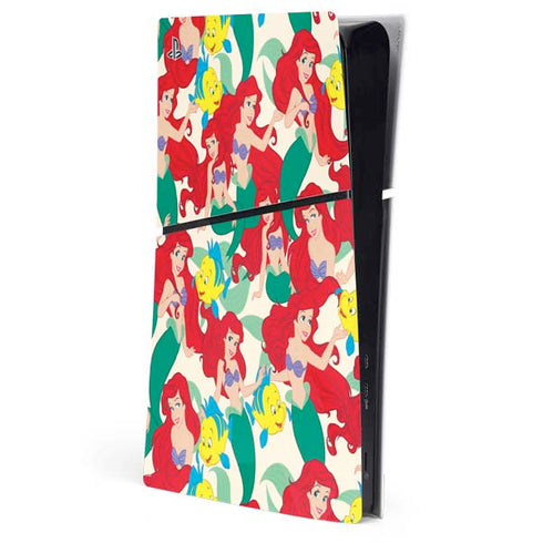 Disney The Little Mermaid Ariel and Flounder Pattern PS5 Slim Digital Edition Console Skin