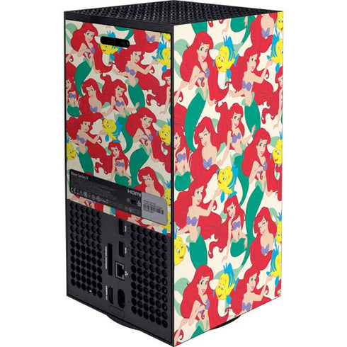 Disney The Little Mermaid Ariel and Flounder Pattern Xbox Series X Bundle Skin