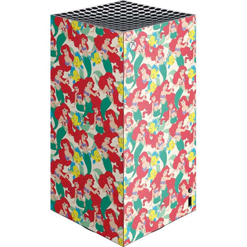 Disney The Little Mermaid Ariel and Flounder Pattern Xbox Series X Skins