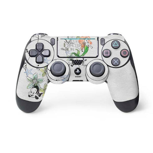 Disney The Little Mermaid Ariel and Flounder Art PlayStation PS4 Skins