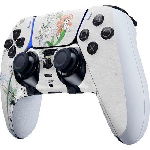 Disney The Little Mermaid Ariel and Flounder Art PS5 DualSense Edge Pro Controller Skin