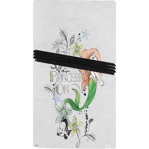 Disney The Little Mermaid Ariel and Flounder Art PS5 Pro Bundle Skin