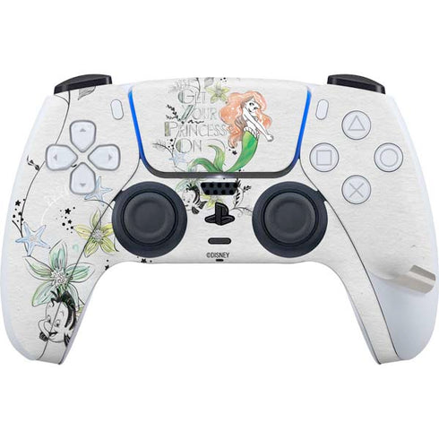 Disney The Little Mermaid Ariel and Flounder Art PS5 Pro Bundle Skin