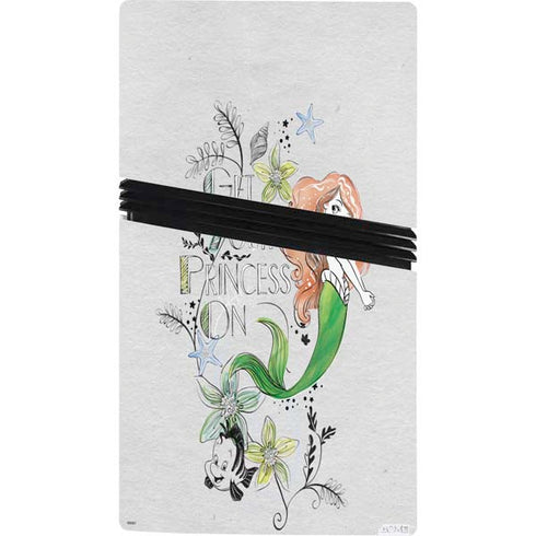 Disney The Little Mermaid Ariel and Flounder Art PS5 Pro Console Skin