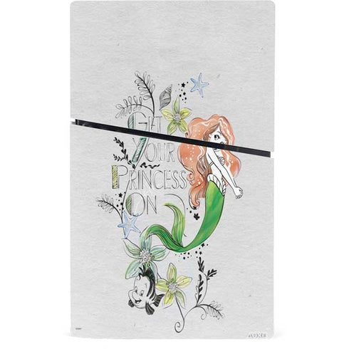 Disney The Little Mermaid Ariel and Flounder Art PS5 Slim Digital Edition Console Skin
