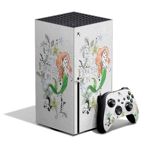 Disney The Little Mermaid Ariel and Flounder Art Xbox Series X Skins