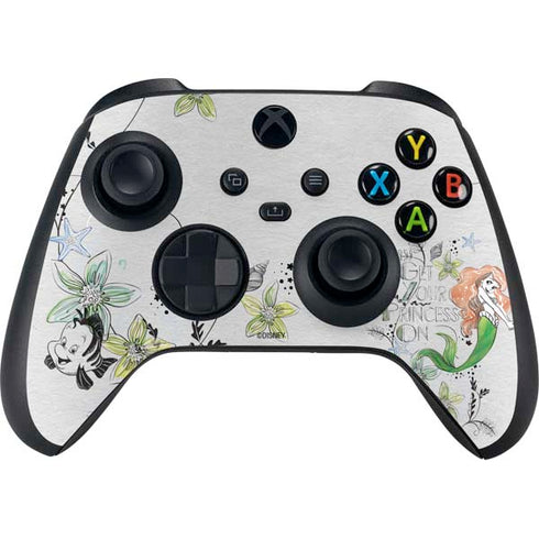 Disney The Little Mermaid Ariel and Flounder Art Xbox Series X Skins