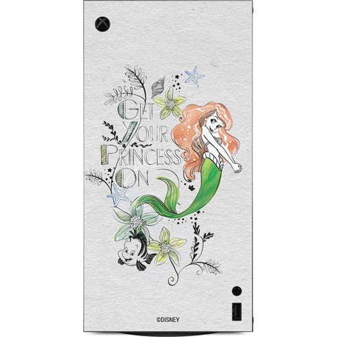 Disney The Little Mermaid Ariel and Flounder Art XBox Series X Digital Edition Console Skin
