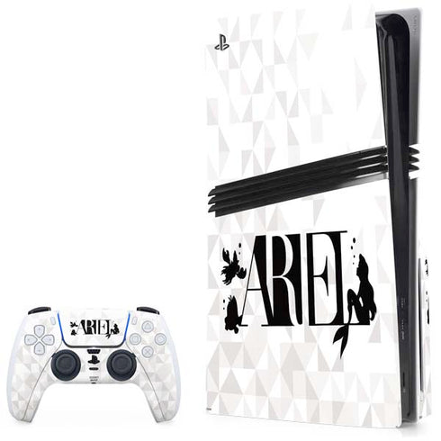 Disney Princess Ariel Chromatic PS5 Pro Disk Bundle Skin