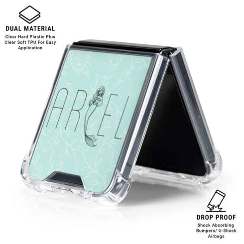 Disney The Little Mermaid Ariel Daydreamer Art Galaxy Z Flip6 Clear Case