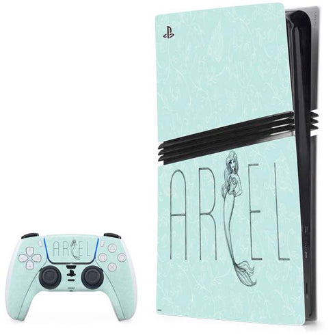 Disney The Little Mermaid Ariel Daydreamer Art PS5 Pro Bundle Skin