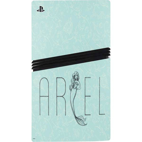 Disney The Little Mermaid Ariel Daydreamer Art PS5 Pro Disk Bundle Skin