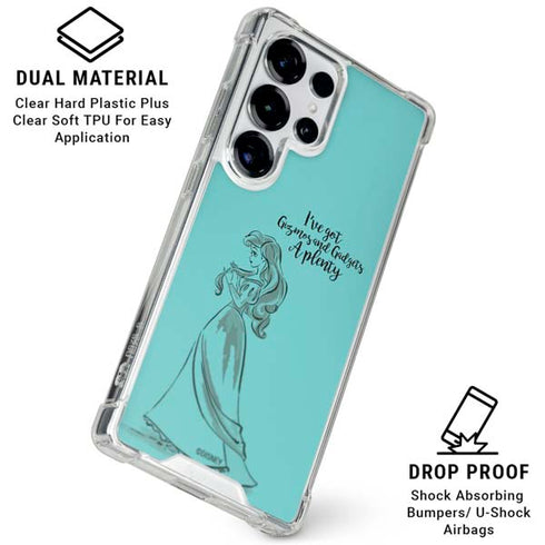 Disney Princess Ariel Gizmos and Gadgets Art Galaxy S25 Ultra Clear Case