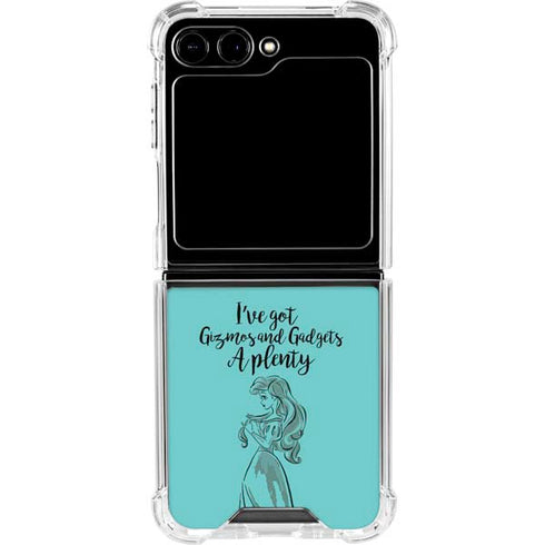Disney Princess Ariel Gizmos and Gadgets Art Galaxy Z Flip6 Clear Case