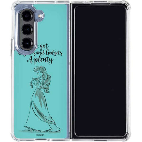 Disney Princess Ariel Gizmos and Gadgets Art Galaxy Z Fold5 5G Clear Case