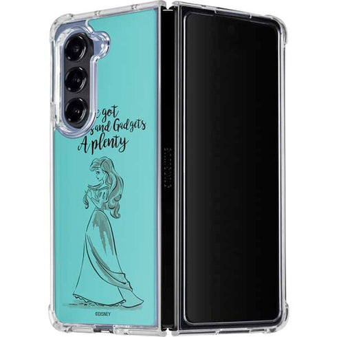 Disney Princess Ariel Gizmos and Gadgets Art Galaxy Z Fold5 5G Clear Case