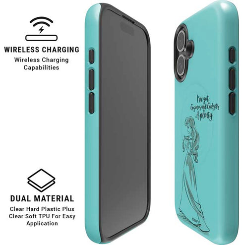 Disney Princess Ariel Gizmos and Gadgets Art iPhone 16 Plus Magsafe Impact Case