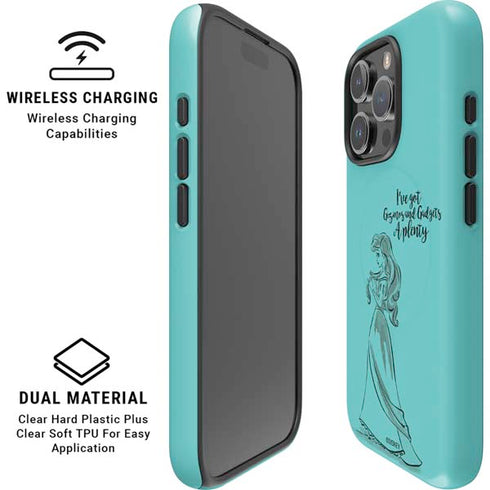 Disney Princess Ariel Gizmos and Gadgets Art iPhone 16 Pro Max Magsafe Impact Case