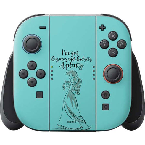 Disney Princess Ariel Gizmos and Gadgets Art Nintendo Switch 2 (2025) Joy-Con Controller Skin