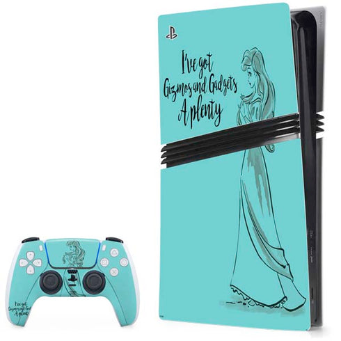 Disney Princess Ariel Gizmos and Gadgets Art PS5 Pro Bundle Skin