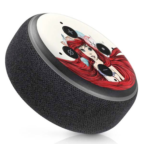 Disney The Little Mermaid Ariel Illustration Amazon Echo Dot Skin