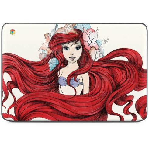 Disney The Little Mermaid Ariel Illustration HP Chromebook Skin