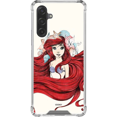 Disney The Little Mermaid Ariel Illustration Galaxy A17 Clear Case