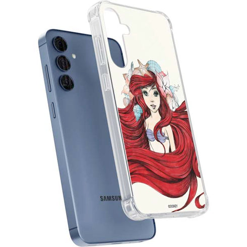 Disney The Little Mermaid Ariel Illustration Galaxy A55 5G Clear Case