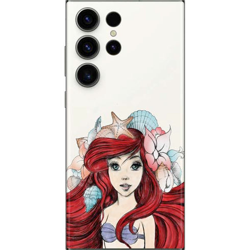 Disney The Little Mermaid Ariel Illustration Galaxy Skins