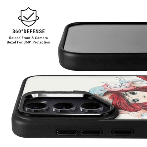 Disney The Little Mermaid Ariel Illustration Galaxy S25 Kickstand Case