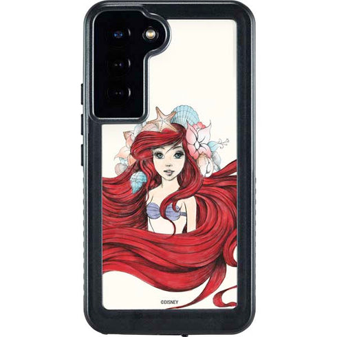 Disney The Little Mermaid Ariel Illustration Galaxy S24 Plus Waterproof Case