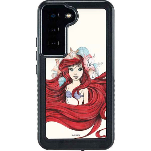 Disney The Little Mermaid Ariel Illustration Galaxy S24 Waterproof Case
