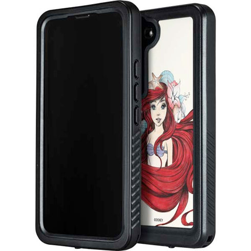Disney The Little Mermaid Ariel Illustration Galaxy S24 Waterproof Case
