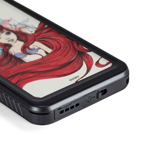 Disney The Little Mermaid Ariel Illustration Galaxy S24 Waterproof Case