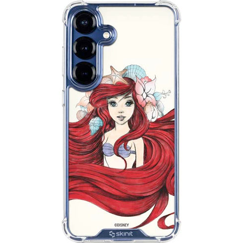 Disney The Little Mermaid Ariel Illustration Galaxy S25 FE Clear Case