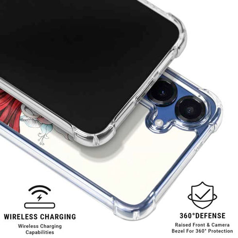 Disney The Little Mermaid Ariel Illustration Galaxy S25 Plus Clear Case