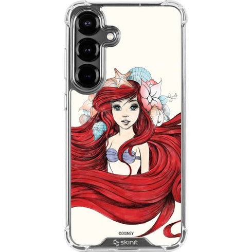 Disney The Little Mermaid Ariel Illustration Galaxy S26 Clear Case