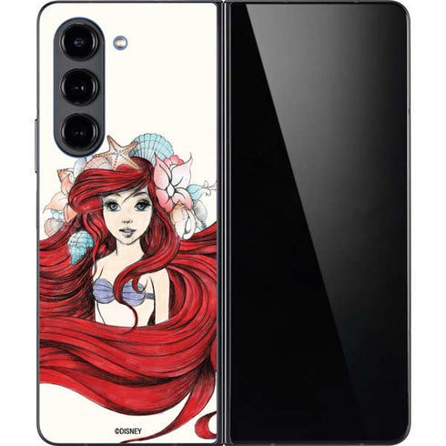 Disney The Little Mermaid Ariel Illustration Galaxy Z Fold5 5G Skin